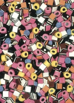 Leaflight gift-wrap with gift tag x 25 Licorice Allsorts wrap - 25 sheets