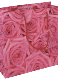 Pink Roses Large Gift bag x 6 Pink Roses Large Gift bag x 6