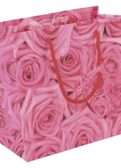 Pink Roses Large Gift bag x 6 Pink Roses Medium Gift bag x 6