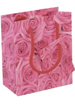 Pink Roses Large Gift bag x 6 Pink Roses Small Gift Bag x 6