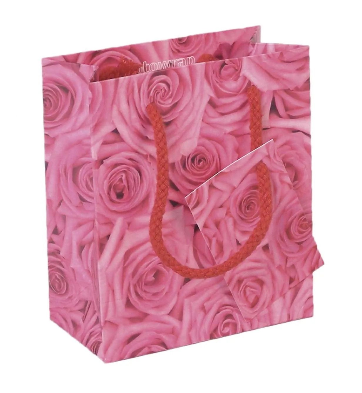 Pink Roses Large Gift bag x 6 Pink Roses Large Gift bag x 6
