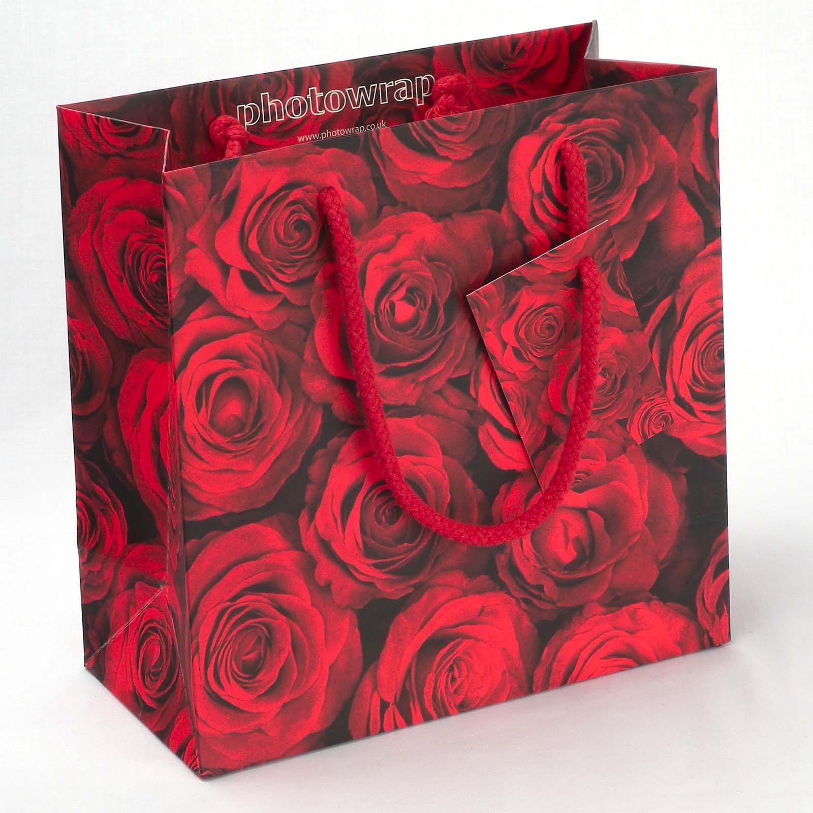 Red Roses Medium Gift bag x 6 • Photowrap