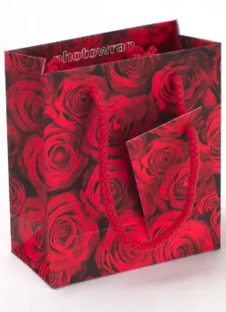 Red Roses Small Gift Bag x 6 Red Roses Small Gift Bag x 6