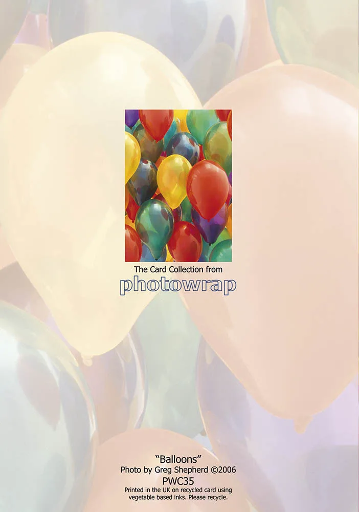 Balloons Greetings Cards x 6 Balloons Greetings Cards x 6