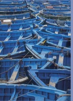 Blue Boats Greetings Cards x 6