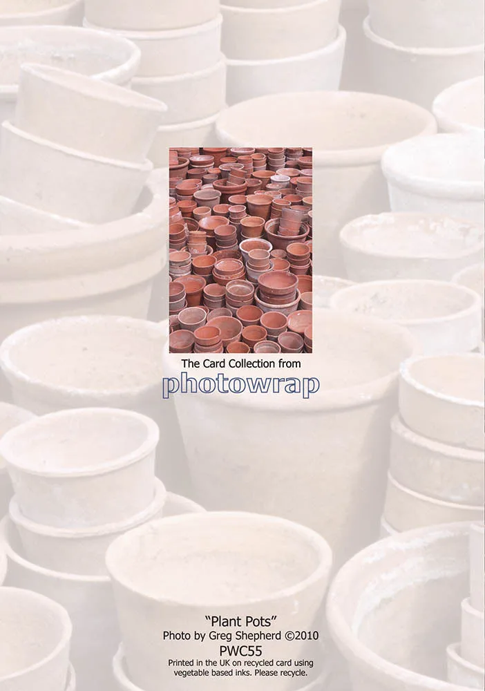 Plant Pots Greetings Cards x 6