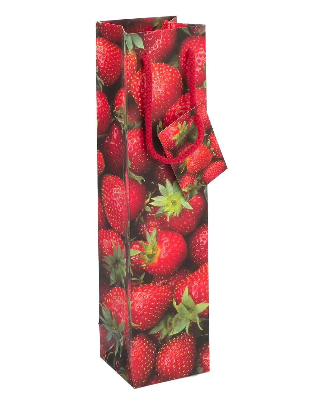 10 bottle bags - Daisy, Pink Rose, Sweeties, Cupcakes, Jellybeans, Red Rose, Buttons, Licorice, Strawberries and Balloons Strawberries bottle bag x 6