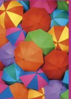 Umbrellas Greetings Cards x 6