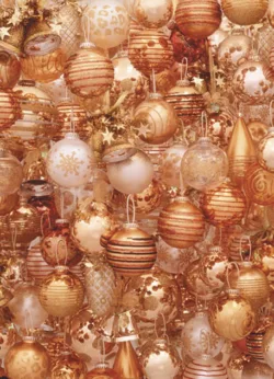 Gold Baubles - 25 sheets Gold Baubles - 25 sheets