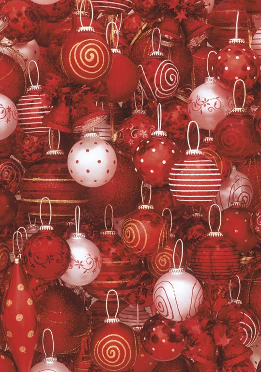 Red Baubles greetings Cards x 6 Red Baubles greetings Cards x 6