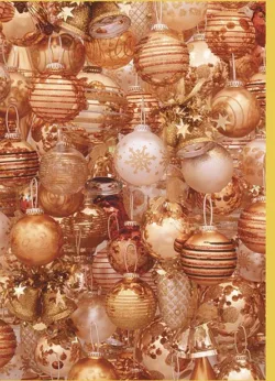 Gold Baubles greetings Cards x 6 Gold Baubles greetings Cards x 6