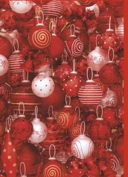 Red Baubles greetings Cards x 6 Red Baubles greetings Cards x 6